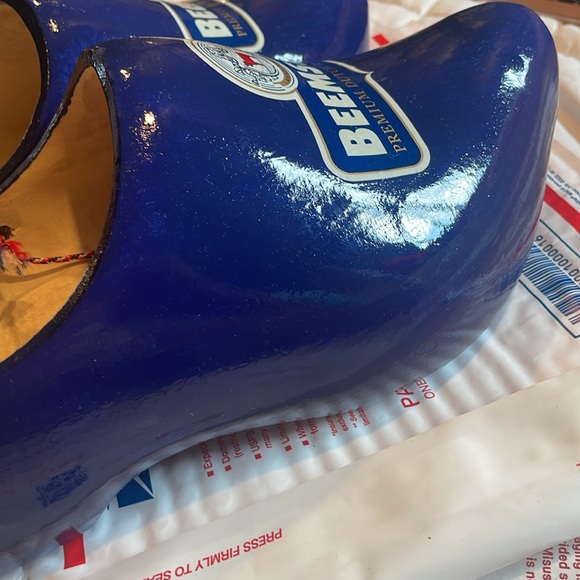 COPY BEEMSTER premium Dutch cheese blue promotional wooden clogs Dutch cheese - Picture 12 of 12